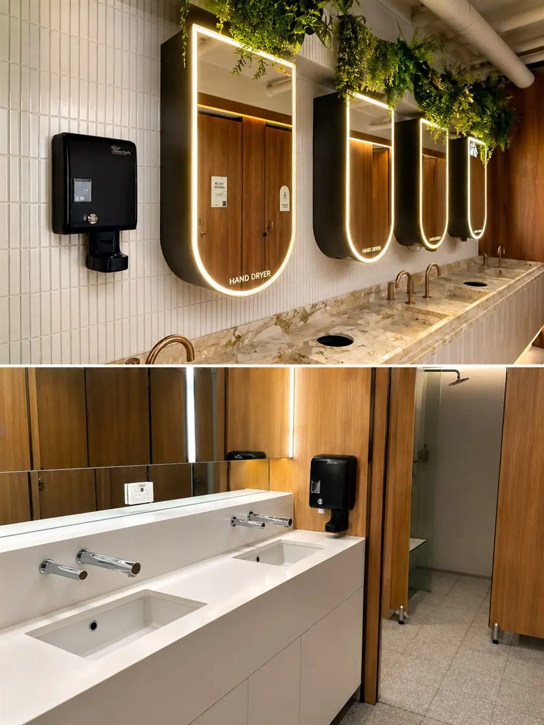 Fresher Breath station in a fitted-out washroom